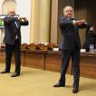 Производственная гимнастика в исполнении Владимира дементьева и Александра Никонова 